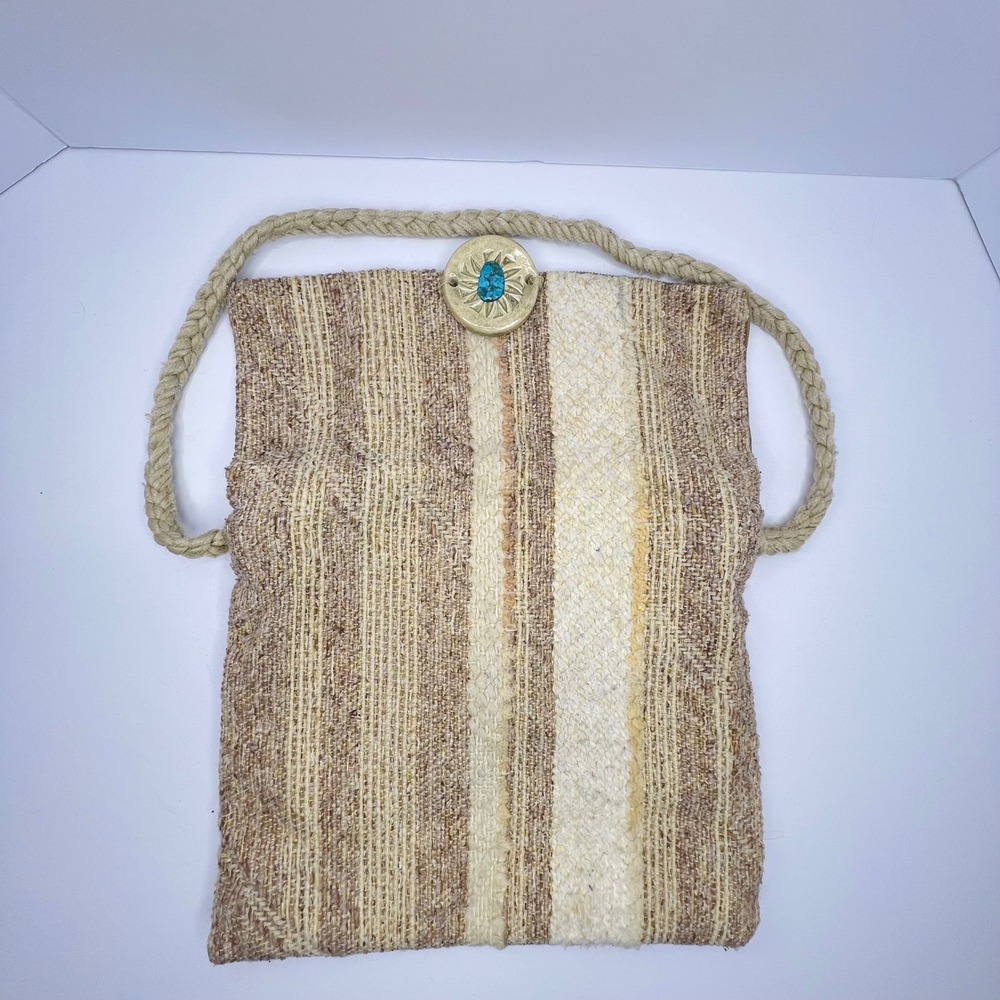 Santa Fe Style Handmade Shoulder Bag by White Doe Turquoise Boho Indie Vintage - Picture 4 of 10